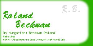 roland beckman business card